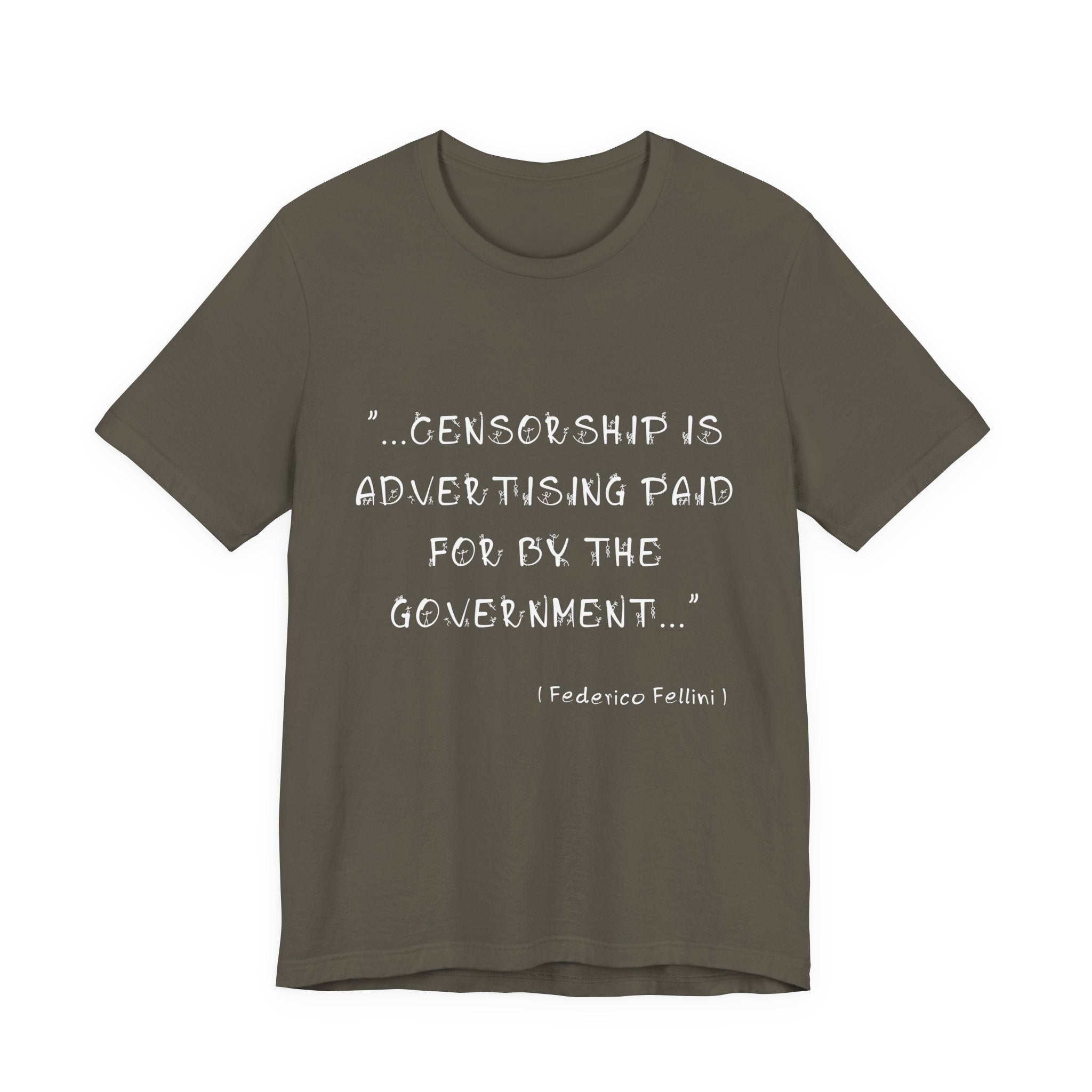Federico Fellini Quote Poster - "Censorship is Advertising" - Minimalist Wall Art