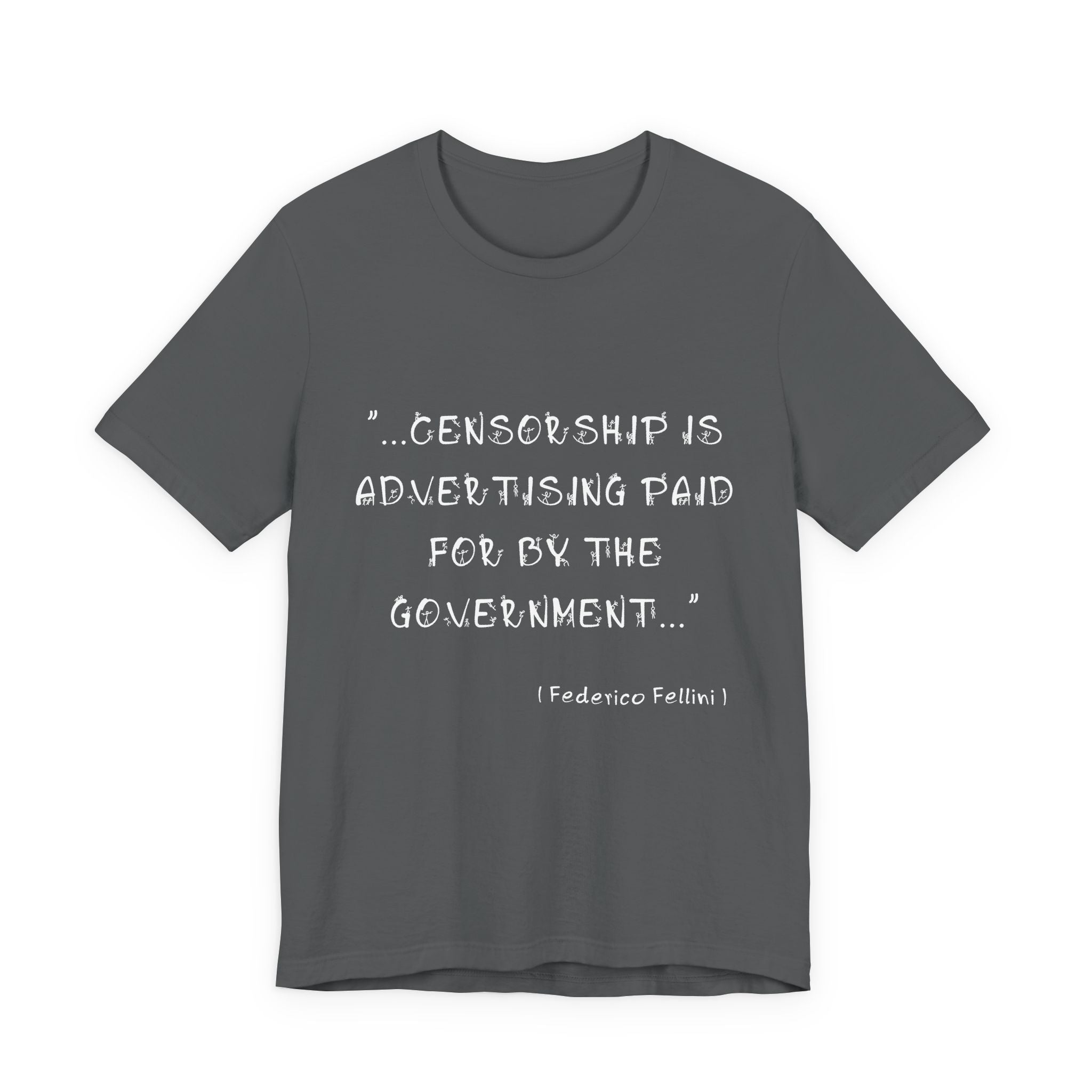 Federico Fellini Quote Poster - "Censorship is Advertising" - Minimalist Wall Art