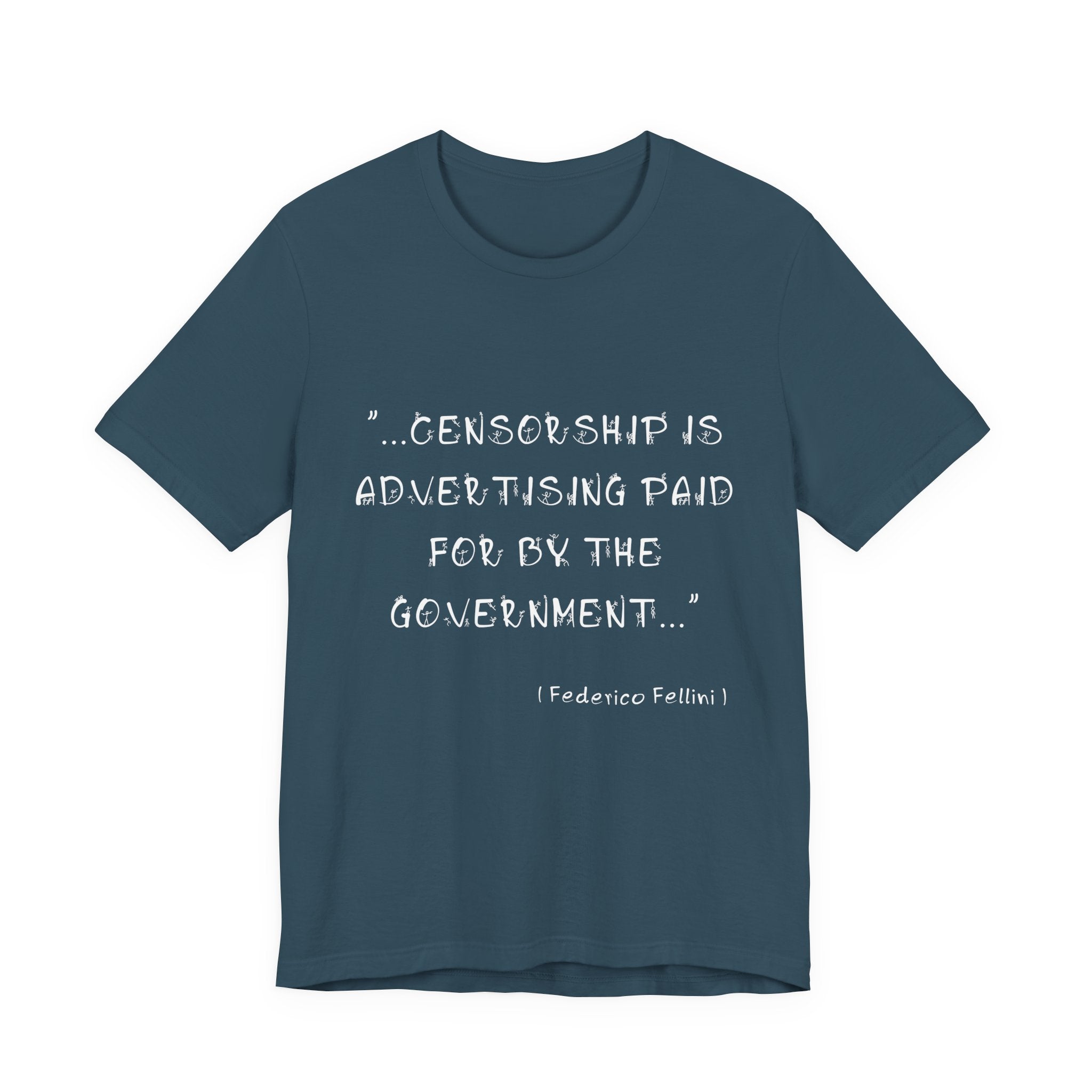 Federico Fellini Quote Poster - "Censorship is Advertising" - Minimalist Wall Art