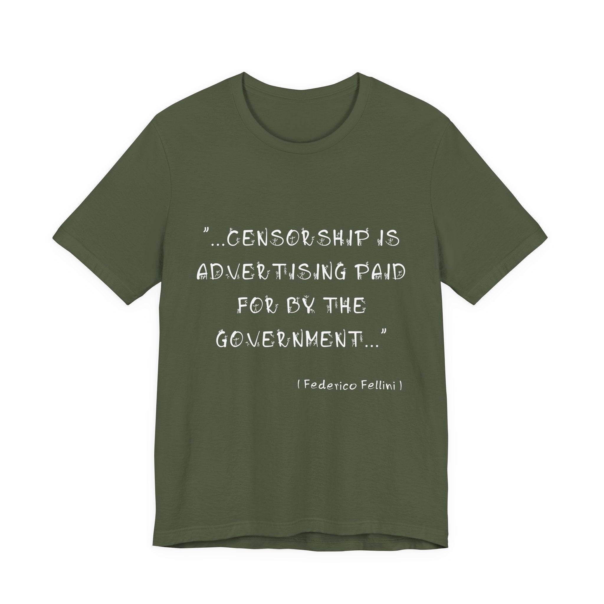 Federico Fellini Quote Poster - "Censorship is Advertising" - Minimalist Wall Art