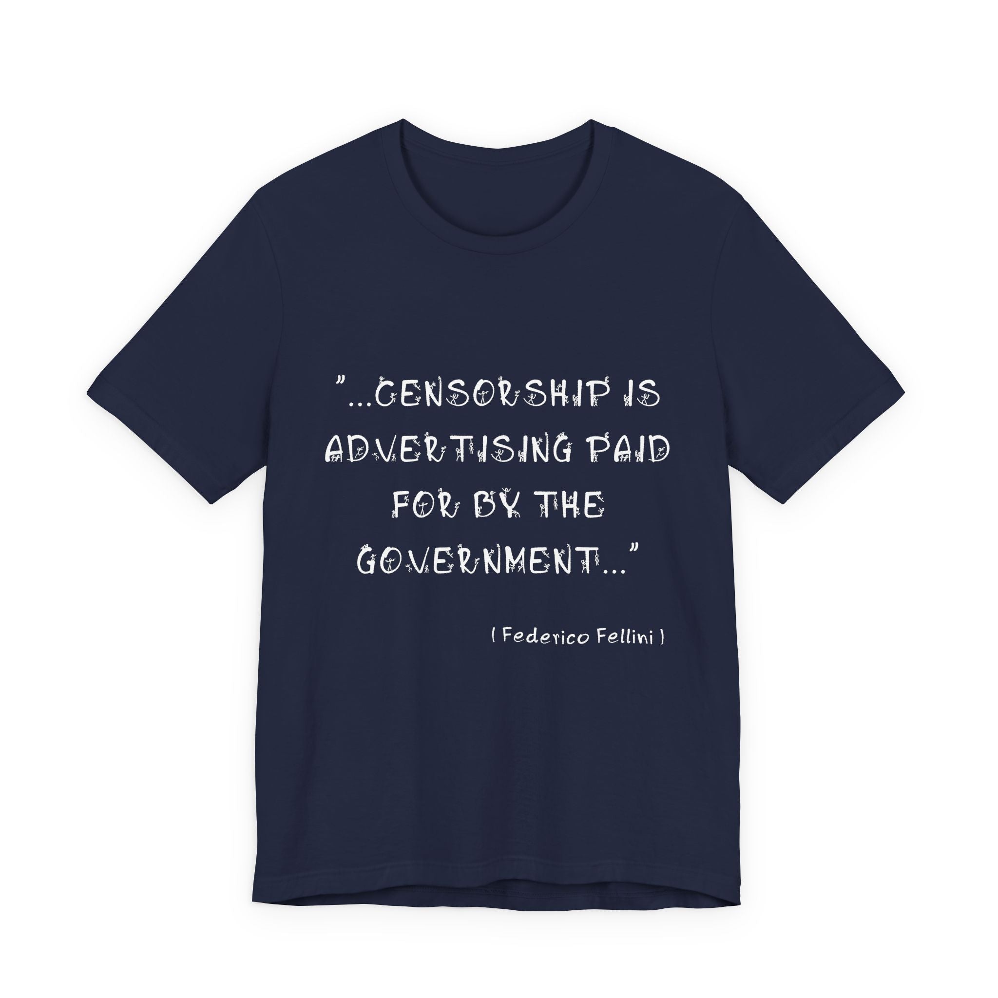Federico Fellini Quote Poster - "Censorship is Advertising" - Minimalist Wall Art